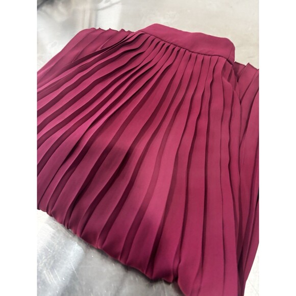 J.Crew Pleated Midi Skirt Women’s (4) Radiant Fushia, Flowy A-Line Skirt - Picture 2 of 6